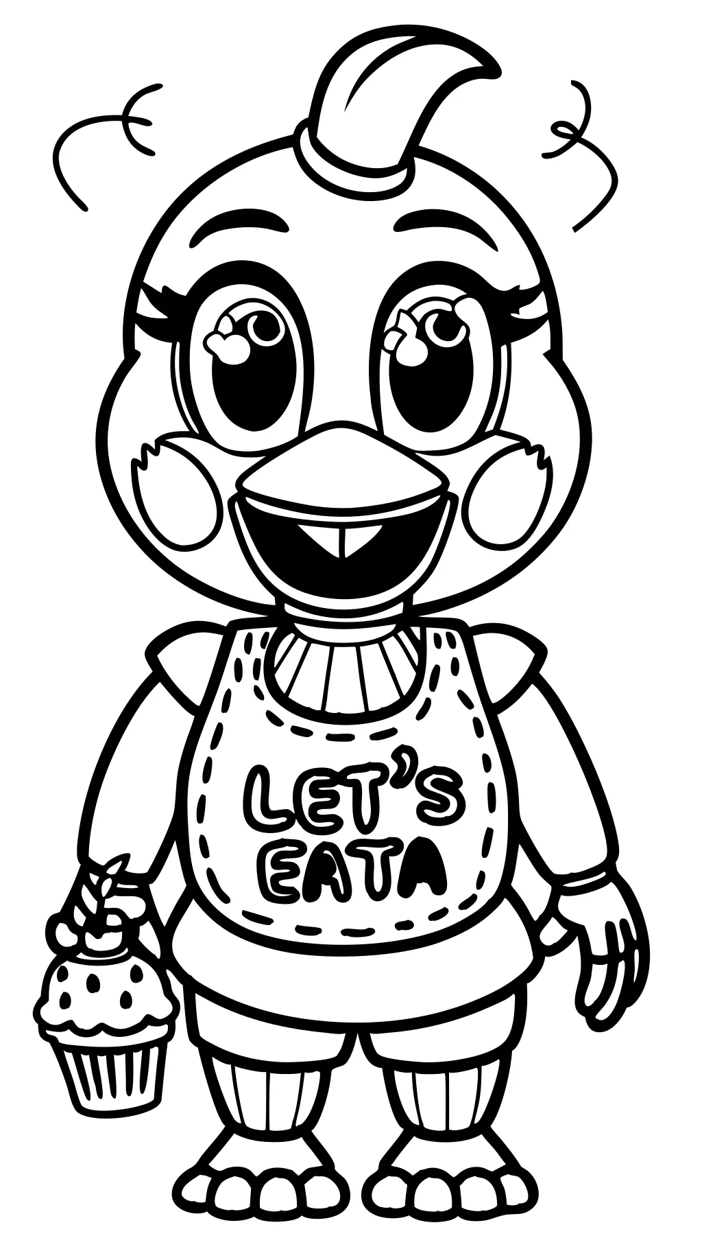 Cinco noches en las páginas para colorear de Freddy’s Chica